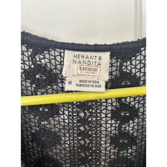 Hemant & Nandita Juhi black mini intricate lacy flared skirt - Picture 2 of 7